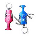 Multifunction tools Keychain - Wine Goblet